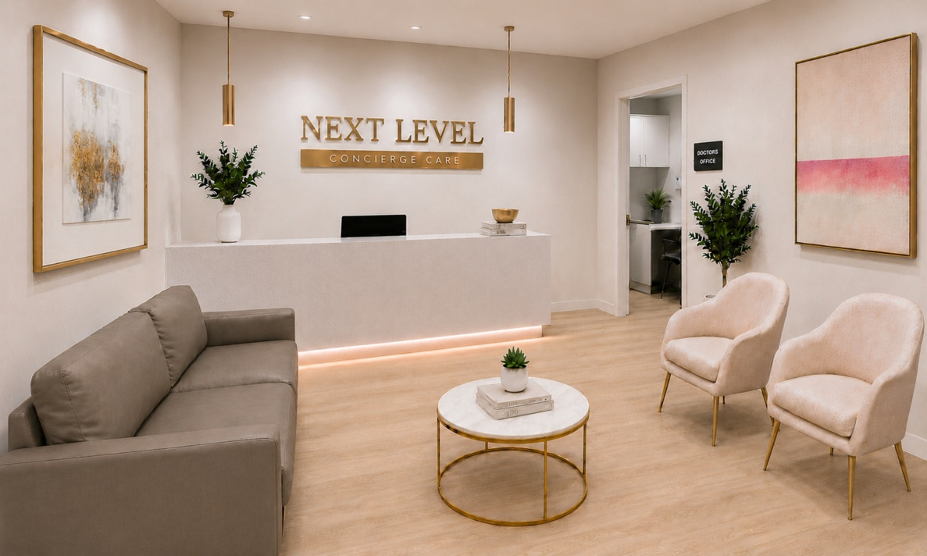 Next Level Concierge Care reception area